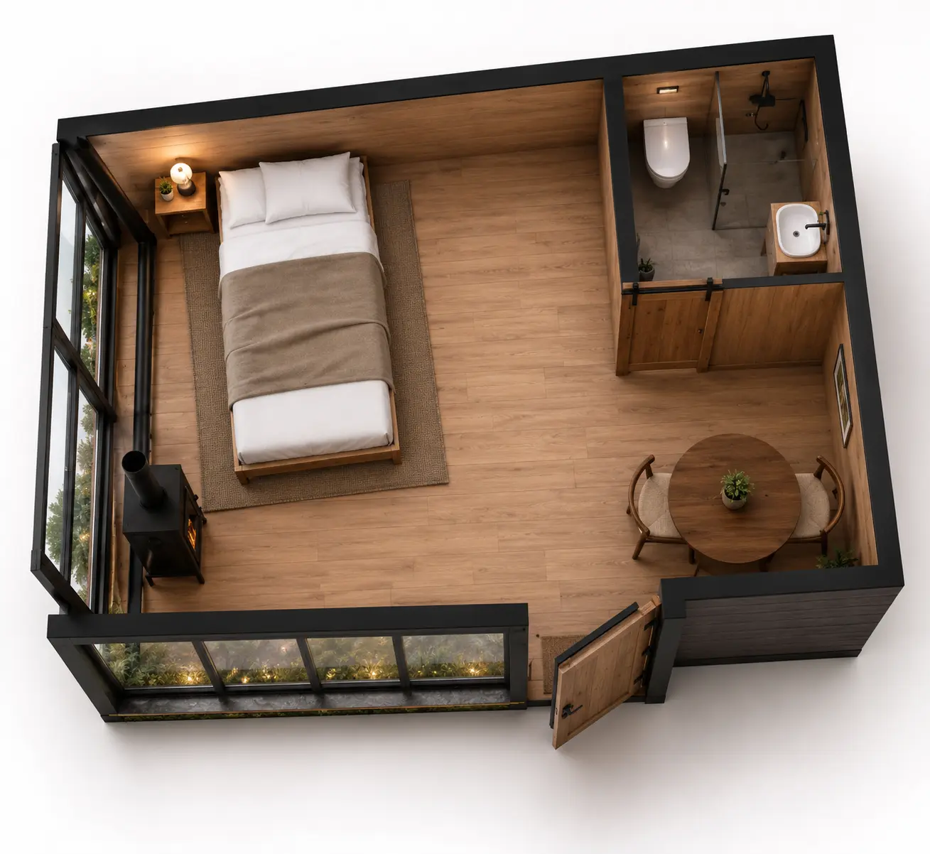 Luxury Micro Cabin Floor Plan